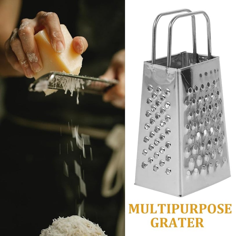 4Pcs Stainless Steel Cheese Grater Set Manual Handheld for Kitchen Home Use - Image 4